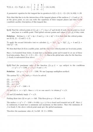 Intermediate Calculus2 Final Solutions