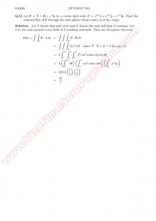 Intermediate Calculus3 Final Solutions -2009
