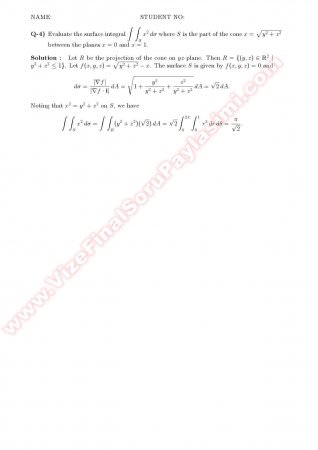 Intermediate Calculus3 Final Solutions -2009