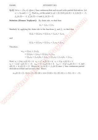 Intermediate Calculus3 Midterm Solutions -2009