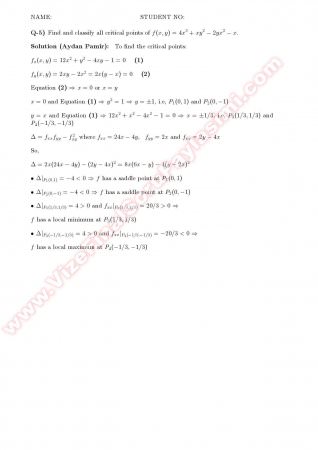 Intermediate Calculus3 Midterm Solutions -2009