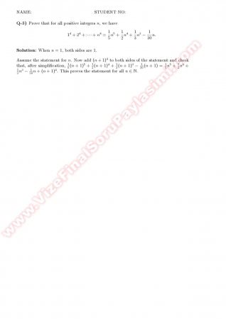 Abstract Mathematics1 Midterm Solutions -2008