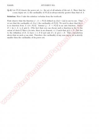 Abstract Mathematics1 Midterm2 Solutions -2008