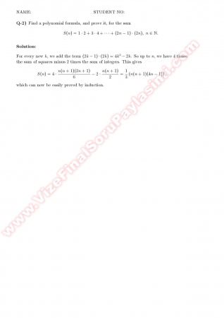 Abstract Mathematics1 Midterm2 Solutions -2008