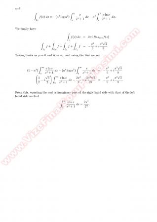 Complex Calculus Midterm2 Solutions - 2007