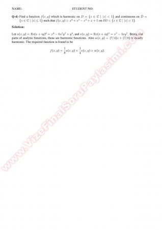 Complex Analysis2 Make Up Solutions -2011