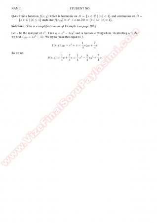 Complex Analysis2 Midterm2 Solutions -2011