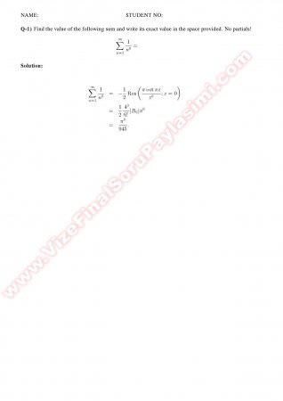 Complex Analysis2 Make Up Solutions Summer -2011