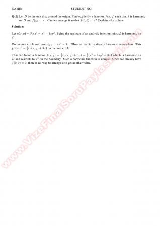 Complex Analysis2 Midterm2 Solutions Summer -2011