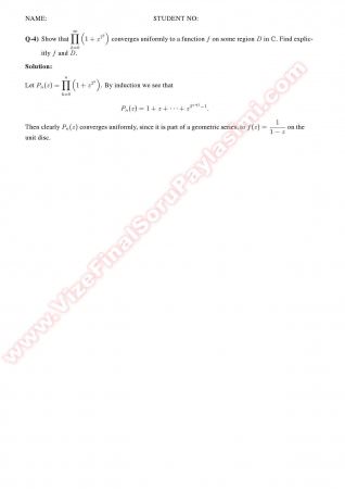 Complex Analysis2 Midterm2 Solutions Summer -2011