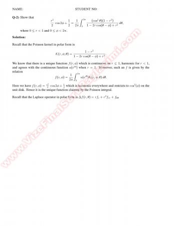 Complex Analysis2 Midterm1 Solutions -2013