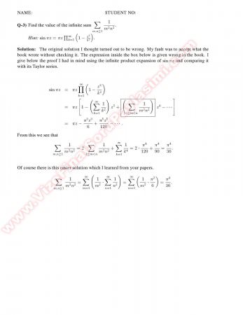 Complex Analysis2 Midterm1 Solutions -2013