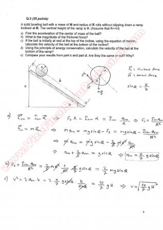 General Physics 1 Final Solutions -2010