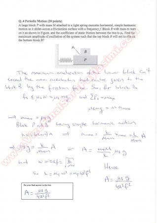 General Physics 1 Final Solutions Summer -2014