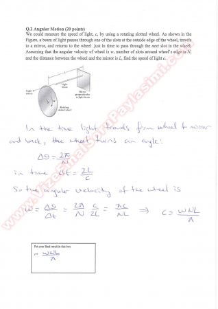 General Physics 1 Final Solutions Summer -2014