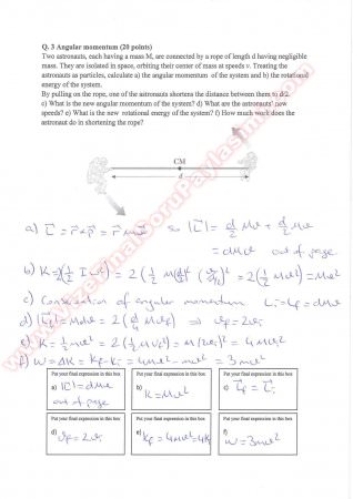 General Physics 1 Final Solutions Summer -2014