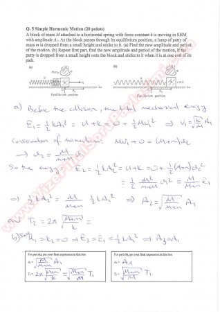 General Physics 1 Final Solutions Summer -2014