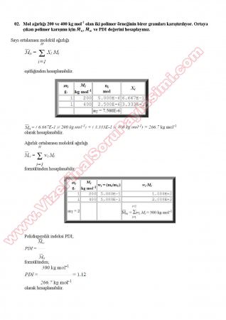 Polimer Kimyası Vize Soruları Cevapları (2014)