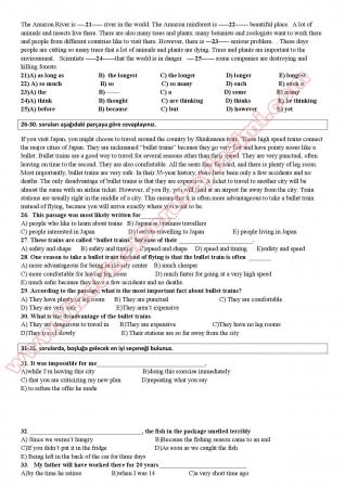 İngilizce Hazırlık Muafiyet Soruları ve Cevapları - KTÜ