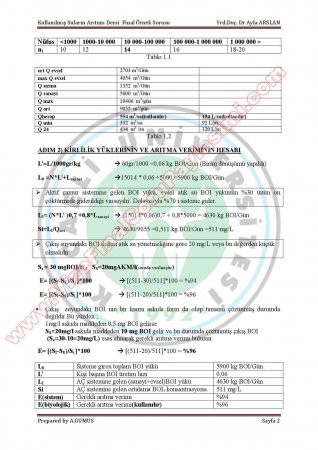 Kullanılmış Suların Arıtımı Final Soruları ve Cevapları