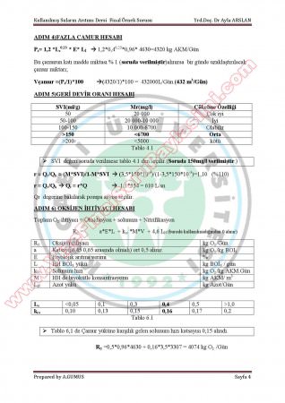 Kullanılmış Suların Arıtımı Final Soruları ve Cevapları
