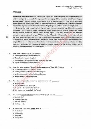 Acıbadem Üniversitesi İngilizce Muafiyet Soruları - 2