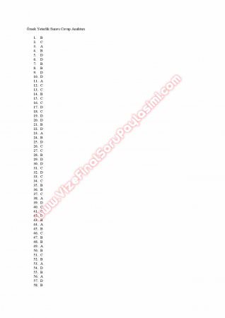 Ankara Üniversitesi İngilizce Muafiyet Soruları Ve Cevapları