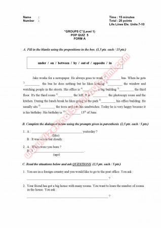 Atılım Üniversitesi İngilizce Muafiyet Soruları