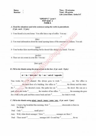 Atılım Üniversitesi İngilizce Muafiyet Soruları