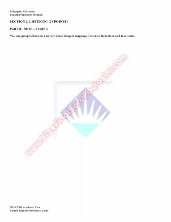 Bahçeşehir Üniversitesi İngilizce Muafiyet Soruları Ve Cevapları