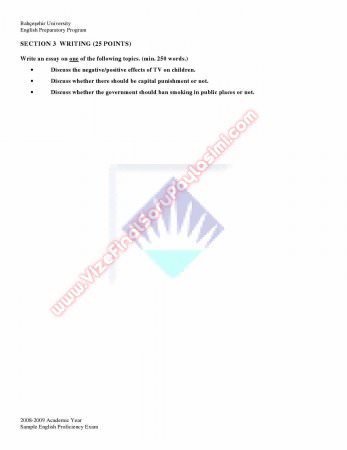 Bahçeşehir Üniversitesi İngilizce Muafiyet Soruları Ve Cevapları