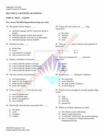 Bahçeşehir Üniversitesi İngilizce Muafiyet Soruları Ve Cevapları