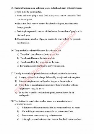 Çağ Üniversitesi İngilizce Muafiyet Soruları