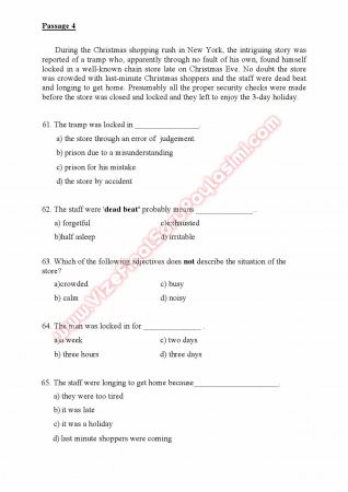 Çağ Üniversitesi İngilizce Muafiyet Soruları