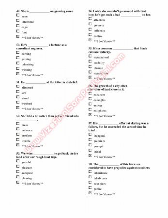 Dokuz Eylül Üniversitesi İngilizce Muafiyet Soruları