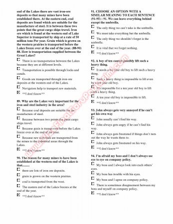 Dokuz Eylül Üniversitesi İngilizce Muafiyet Soruları