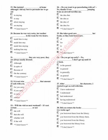 Dokuz Eylül Üniversitesi İngilizce Muafiyet Soruları