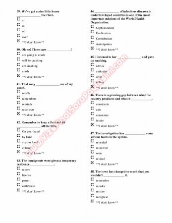 Dokuz Eylül Üniversitesi İngilizce Muafiyet Soruları