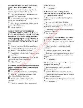 Dokuz Eylül Üniversitesi İngilizce Muafiyet Soruları