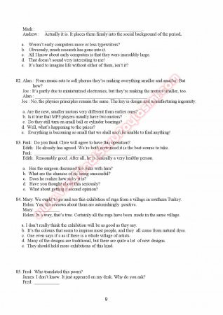 Gaziantep Üniversitesi İngilizce Muafiyet Soruları Ve Cevapları -2