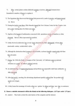 Gaziantep Üniversitesi İngilizce Muafiyet Soruları Ve Cevapları -2