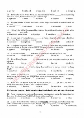 Gaziantep Üniversitesi İngilizce Muafiyet Soruları Ve Cevapları -2