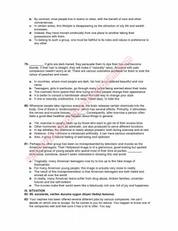 Gazi Üniversitesi İngilizce Muafiyet Soruları Ve Cevapları