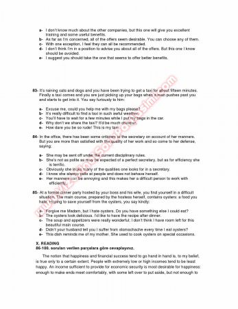 Gazi Üniversitesi İngilizce Muafiyet Soruları Ve Cevapları