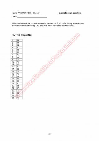 Işık Üniversitesi İngilizce Muafiyet Soruları Ve Cevapları