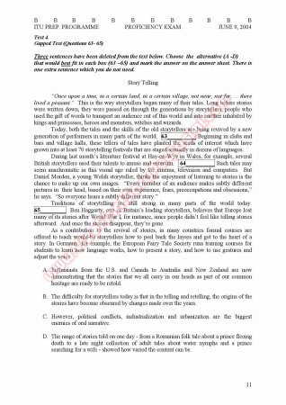 İstanbul Teknik Üniversitesi İngilizce Muafiyet Soruları Ve Cevapları