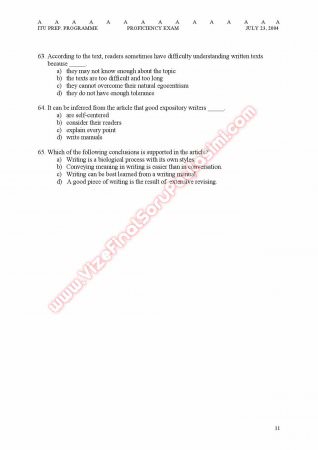 İstanbul Teknik Üniversitesi İngilizce Muafiyet Soruları Ve Cevapları -2