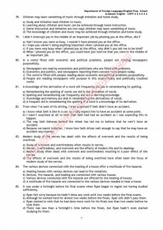 Marmara Üniversitesi İngilizce Muafiyet Soruları Ve Cevapları