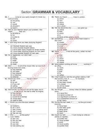 Okan Üniversitesi İngilizce Muafiyet Soruları -2