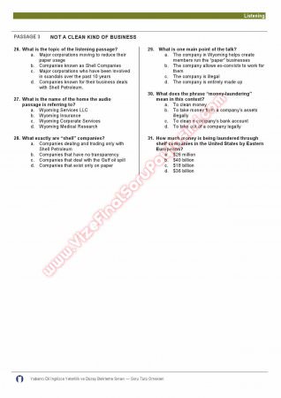 Okan Üniversitesi İngilizce Muafiyet Soruları -2